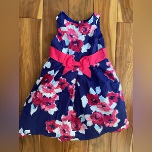 Janie and Jack Girl's Navy Floral Special Occassion Dress Size 4